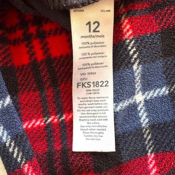 3 Pairs Baby Boy 2-Piece Holiday Fleece Pajama Sets 12M Moose Reindeer Snowflake - Picture 8 of 12